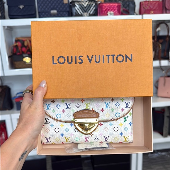 Louis Vuitton White Multicolor Monogram Clutch - Picture 1 of 1